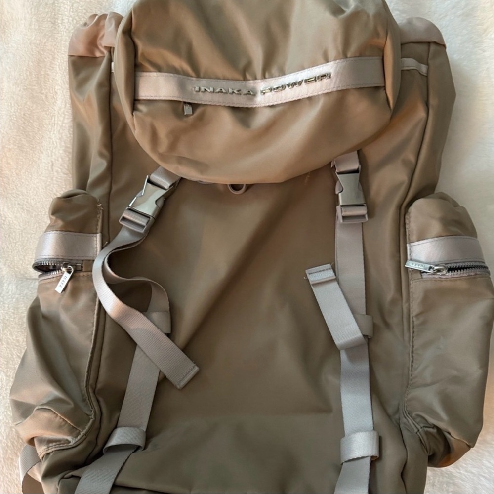 Inaka Power Tan Backpack with Gray Straps
